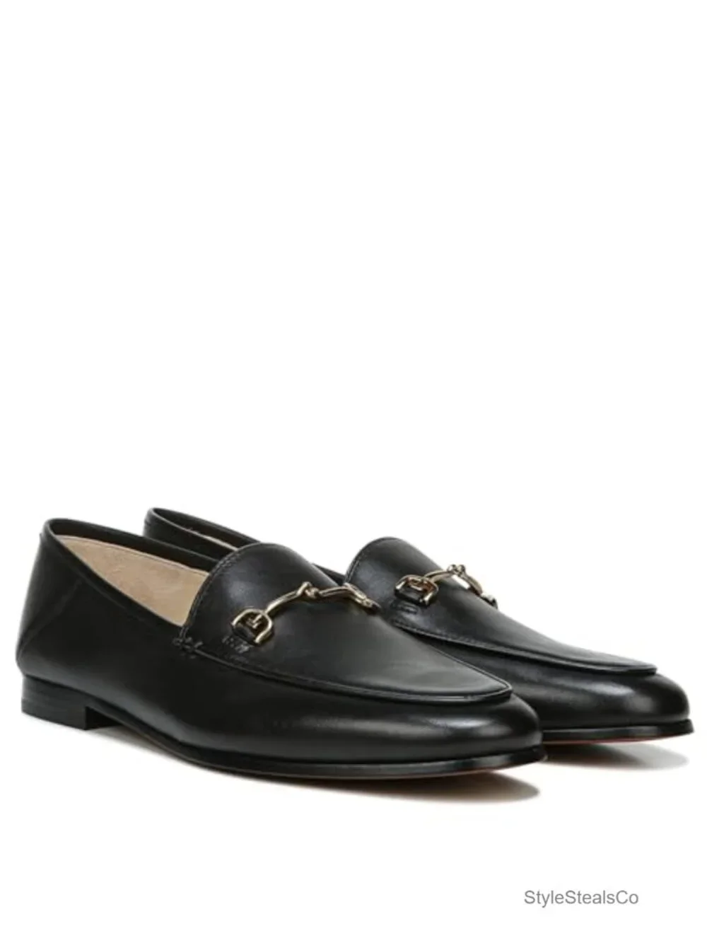 Women's Leather Bit Loafer - Gold Hardware - Slip-On